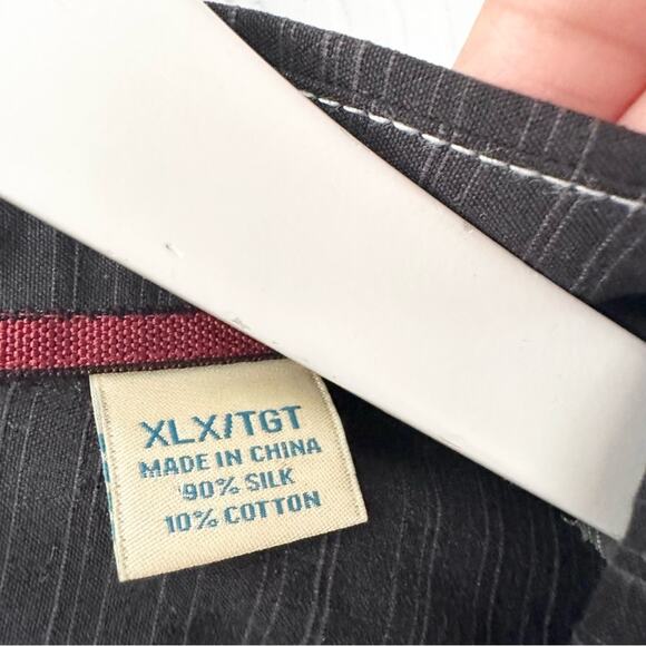 Tommy Bahama Black Floral Island Modern Fit Silk Cotton Button Down Shirt XLX - Picture 9 of 9